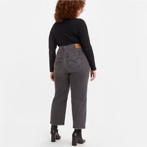 Levi’s Denim Ribcage Straight Ankle Jeans Plus Size High Rise Crop NWOT 16W